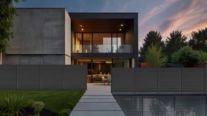 Black aluminum fence