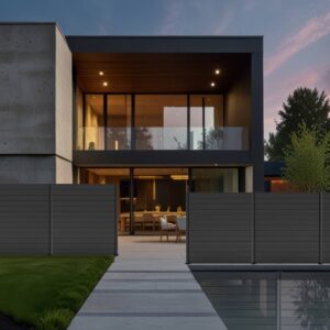 Black aluminum fence