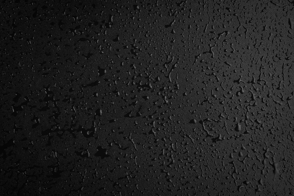 Black metal with condensation